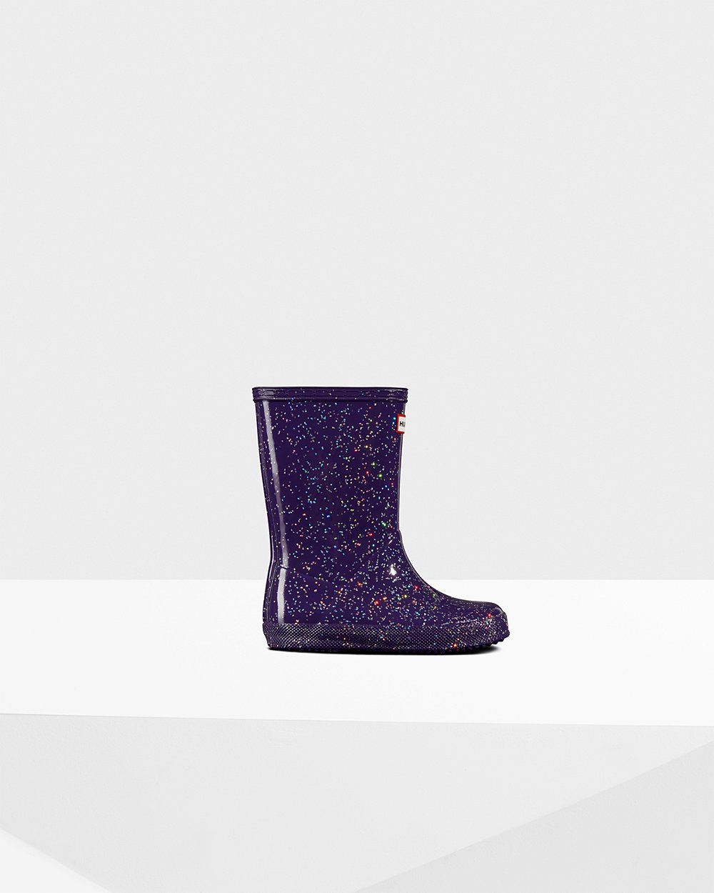 Galochas Hunter Criança Azuis Roxo - Original First Giant Glitter - 57RIDPHWO
